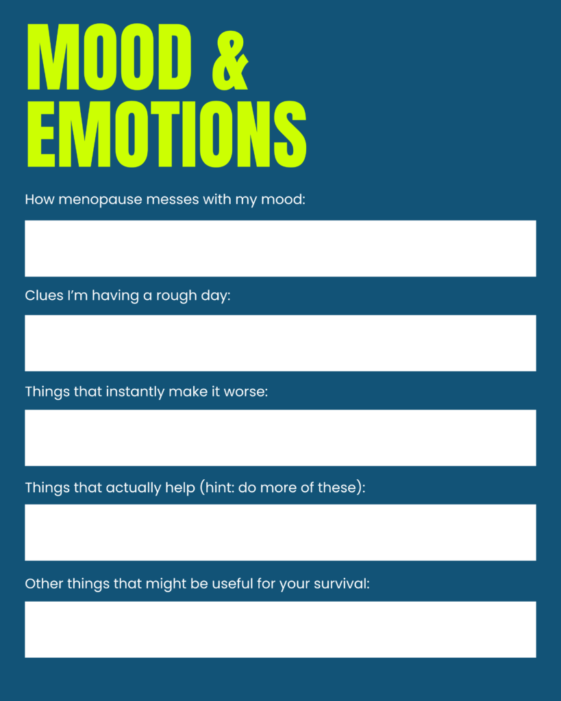 Example page from menopause manual